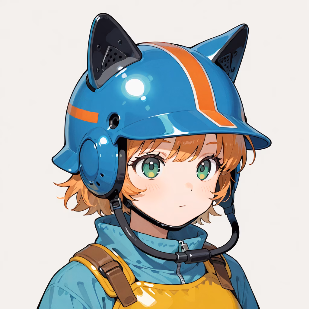 動物耳ヘルメットの作例