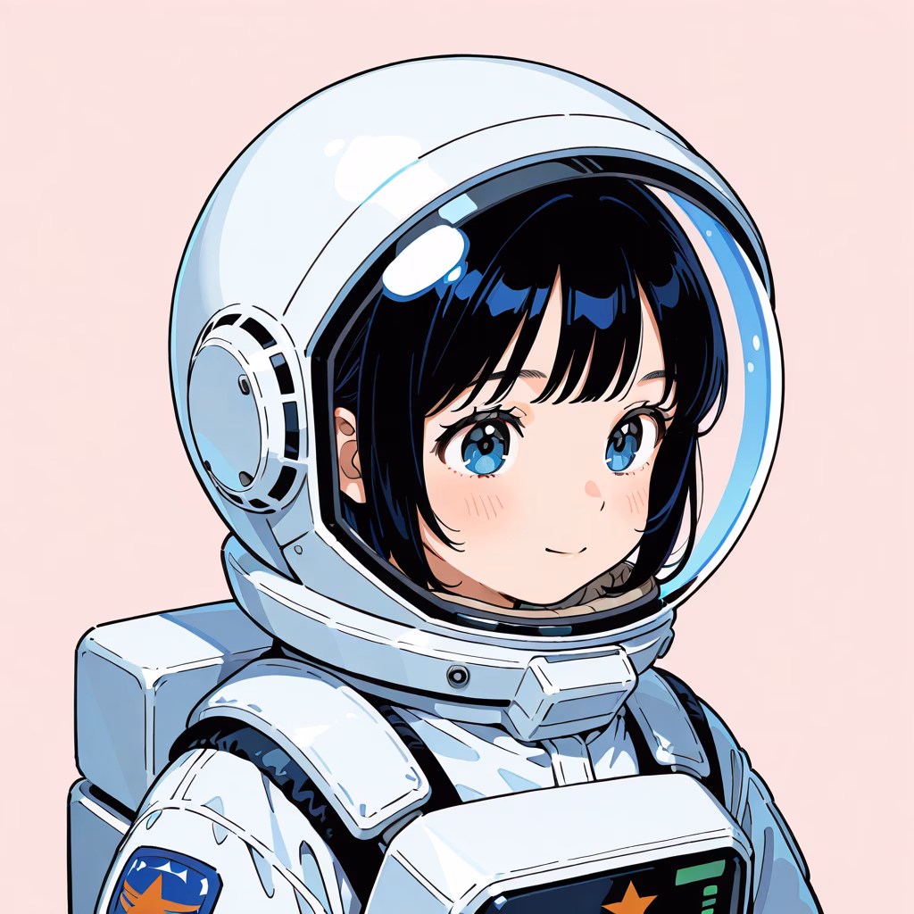 宇宙飛行士ヘルメットの作例