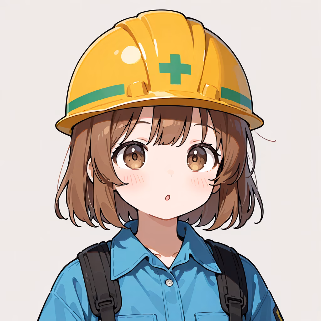 安全ヘルメットの作例