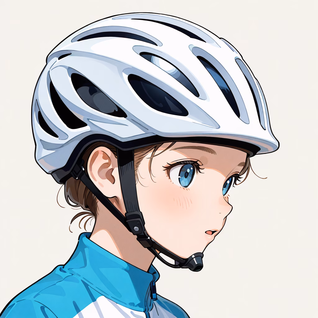自転車ヘルメットの作例