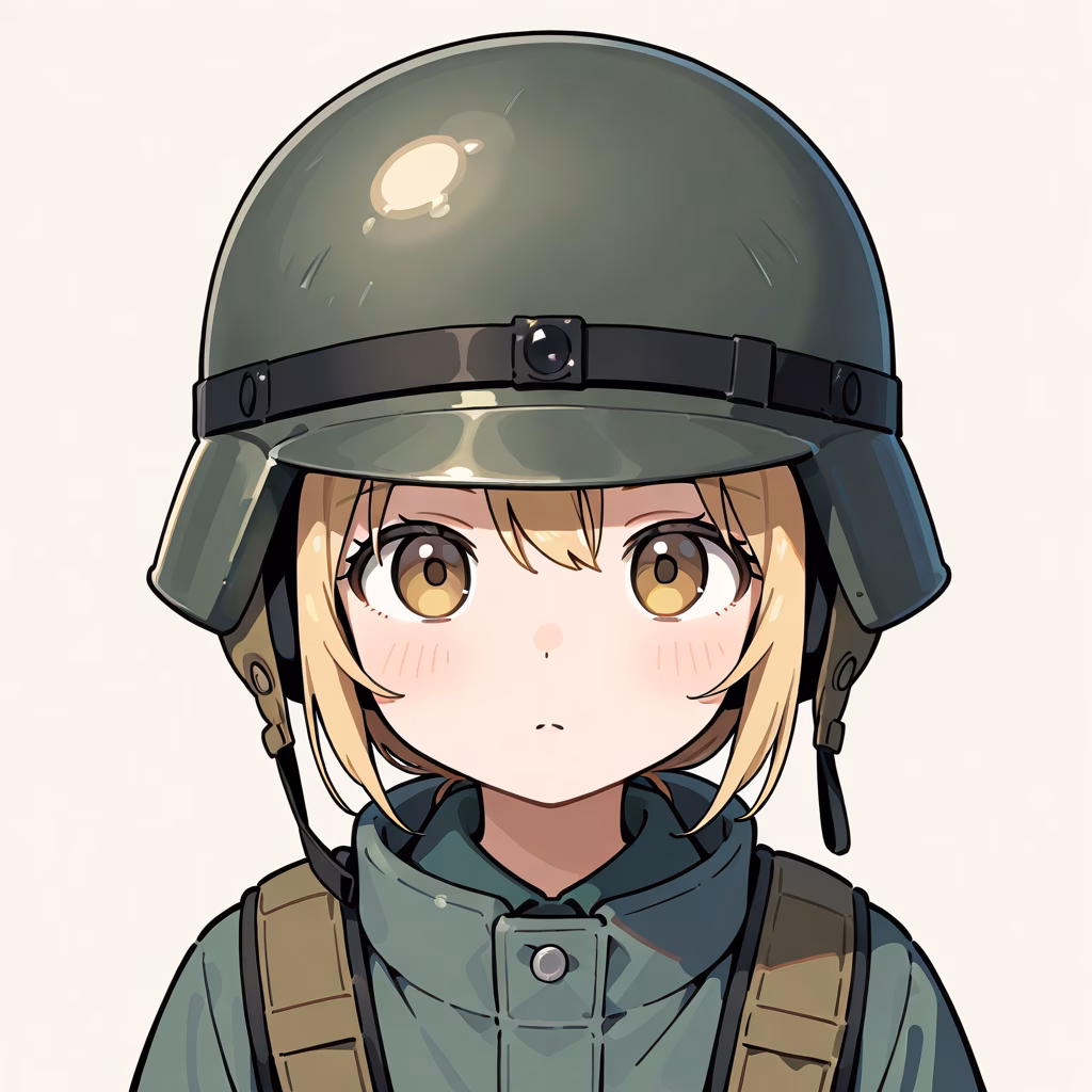 軍用ヘルメットの作例
