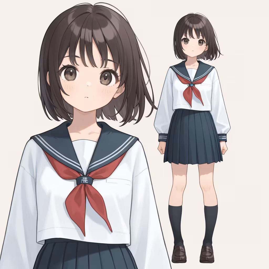 セーラー服の作例