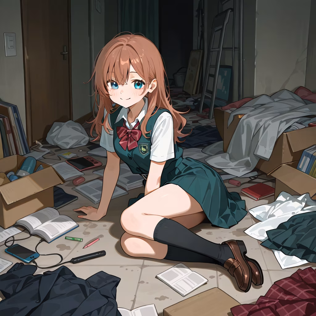 散らかった部屋の作例
