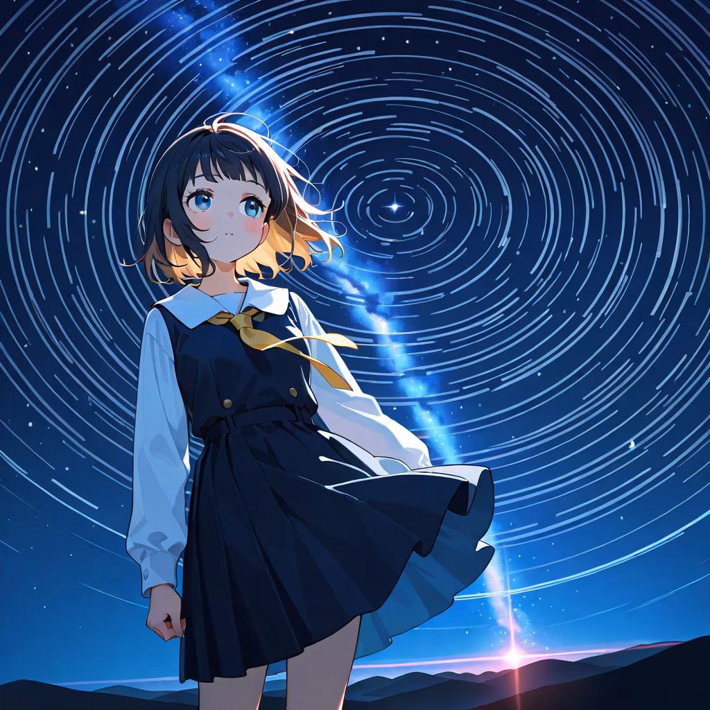星の軌跡の作例