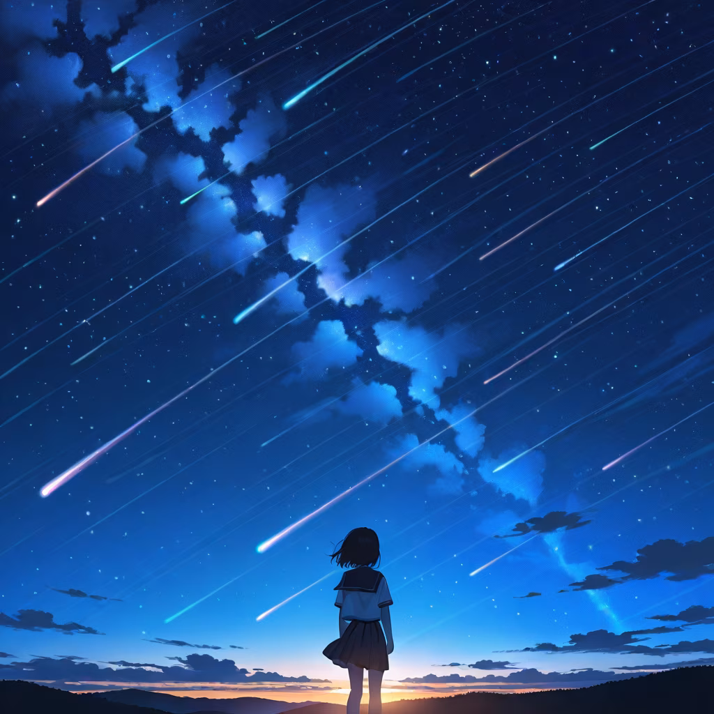 流れ星の作例