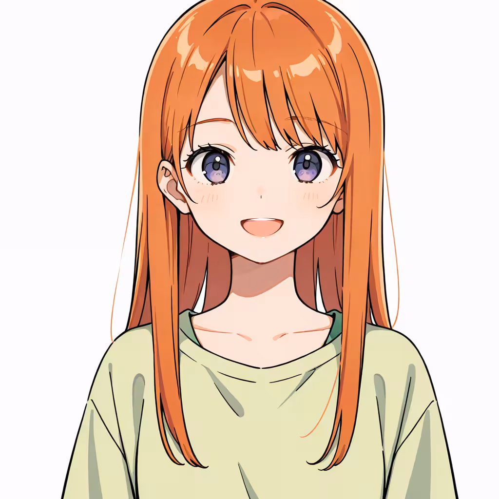 オレンジ髪の作例