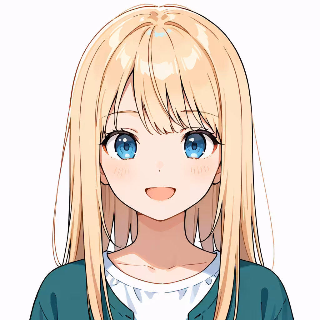 明るいブロンドの作例