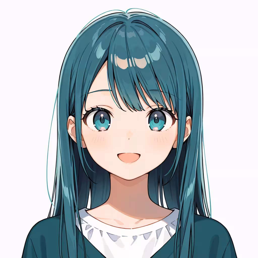 暗い水色の作例