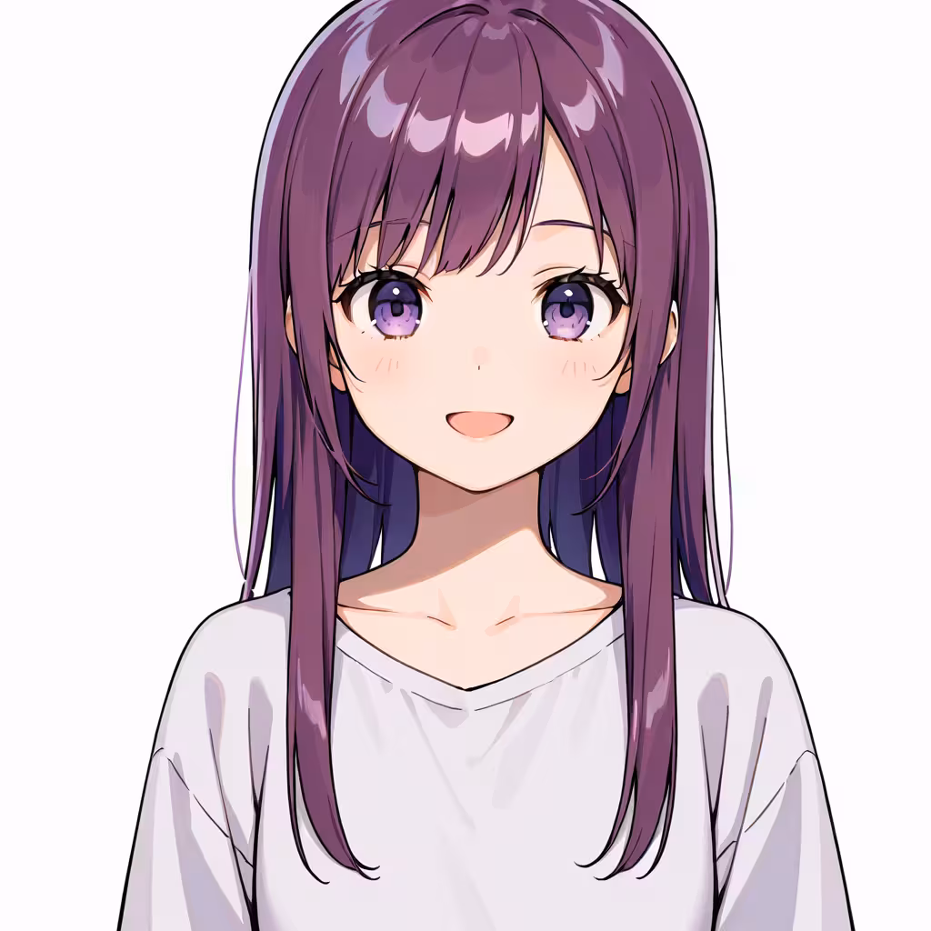 紫髪の作例