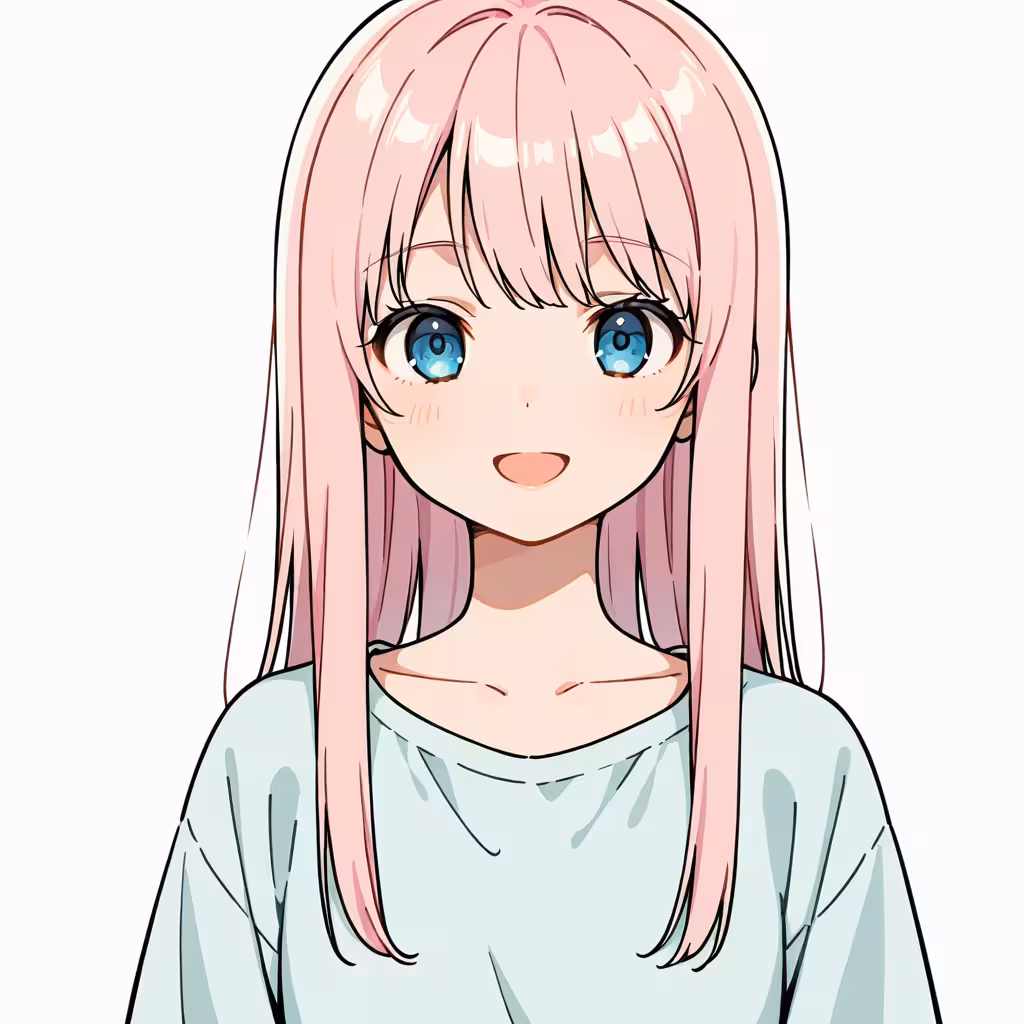 明るいピンクの作例