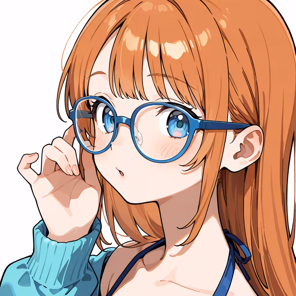 青縁メガネの作例