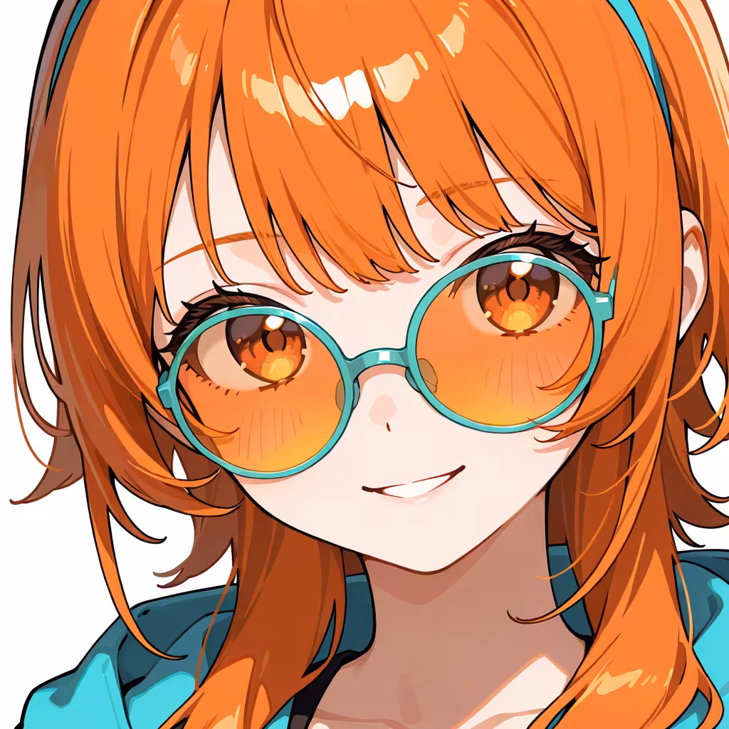 オレンジ系カラーレンズの作例