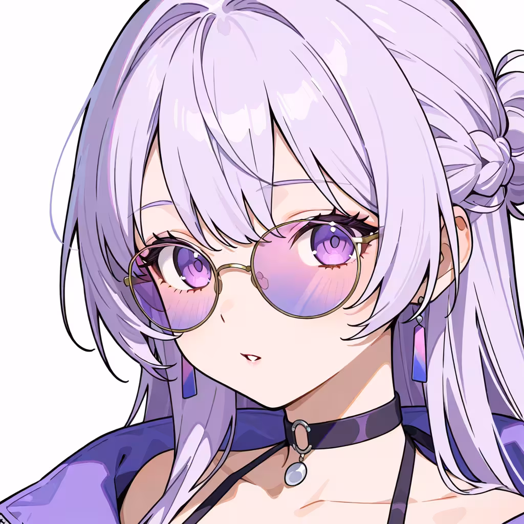 紫系カラーレンズの作例
