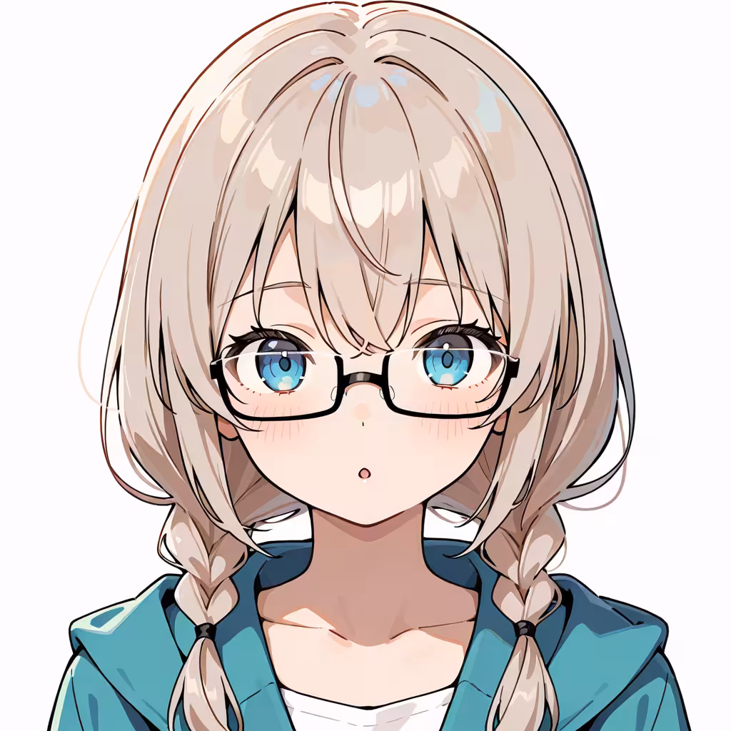 四角いメガネの作例