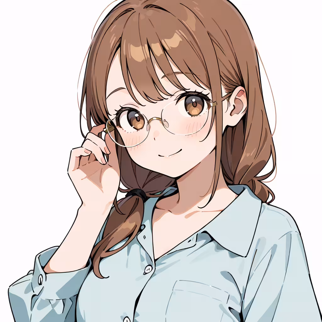 縁なしメガネの作例