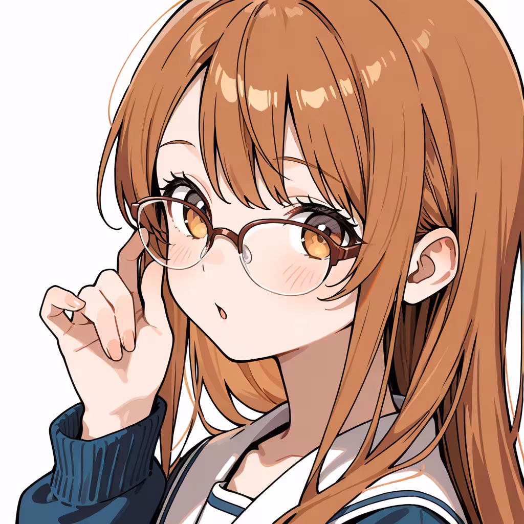 上リムメガネの作例