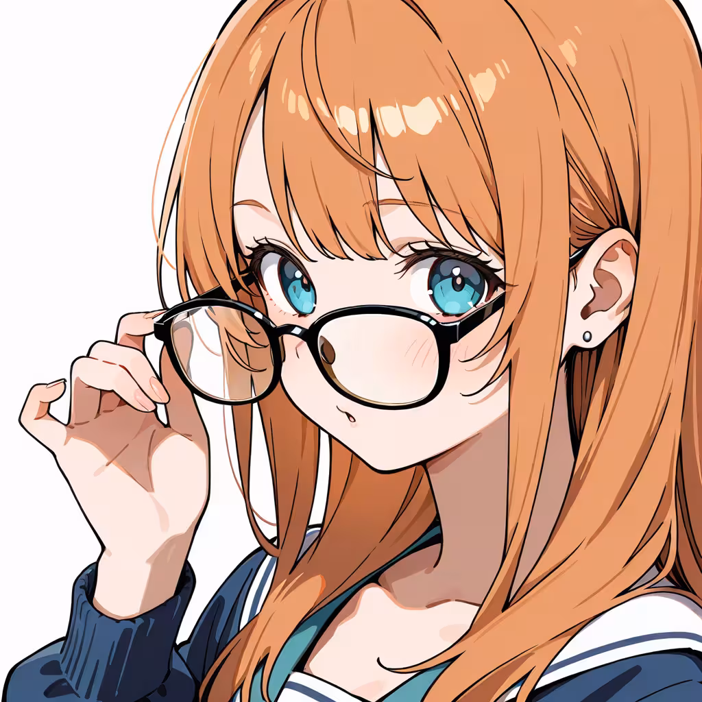 メガネを外すの作例