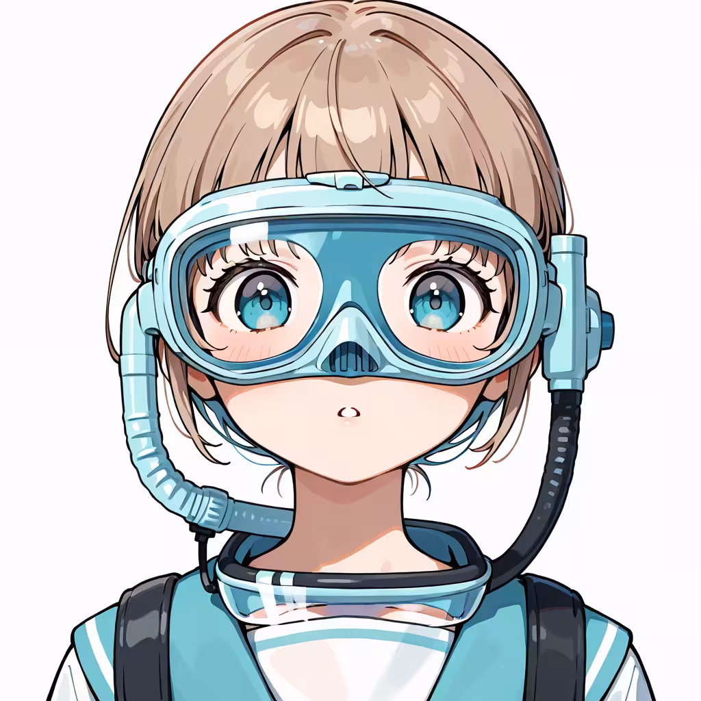 ダイビングマスクの作例
