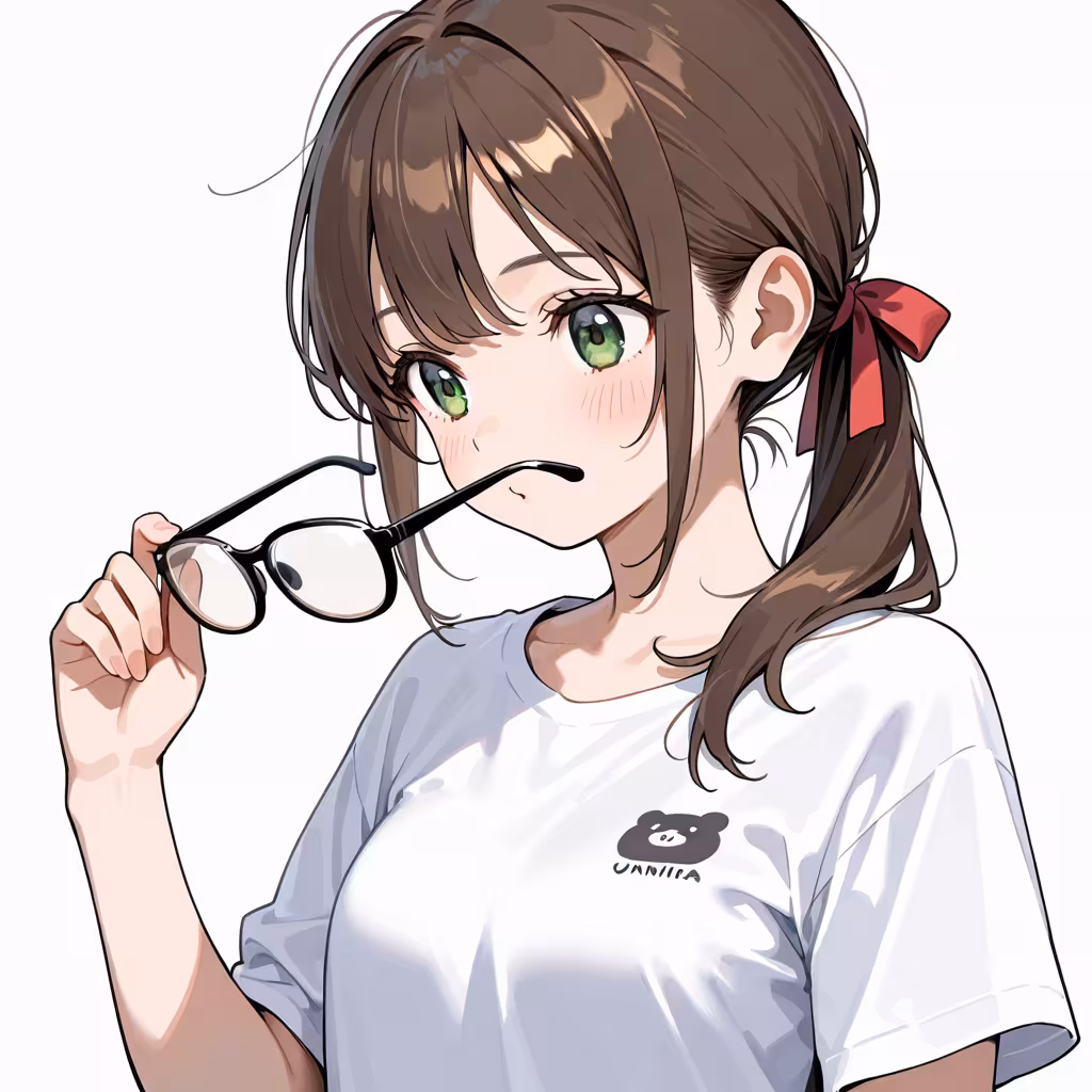 外した眼鏡の作例