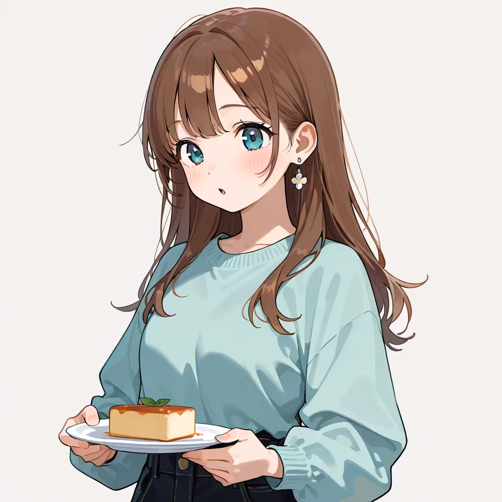 皿を持つの作例