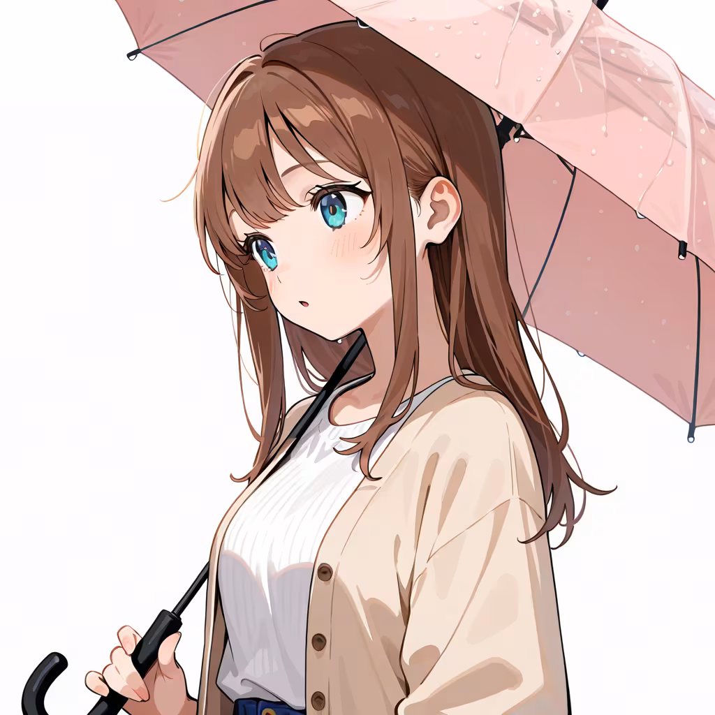 傘を持つの作例