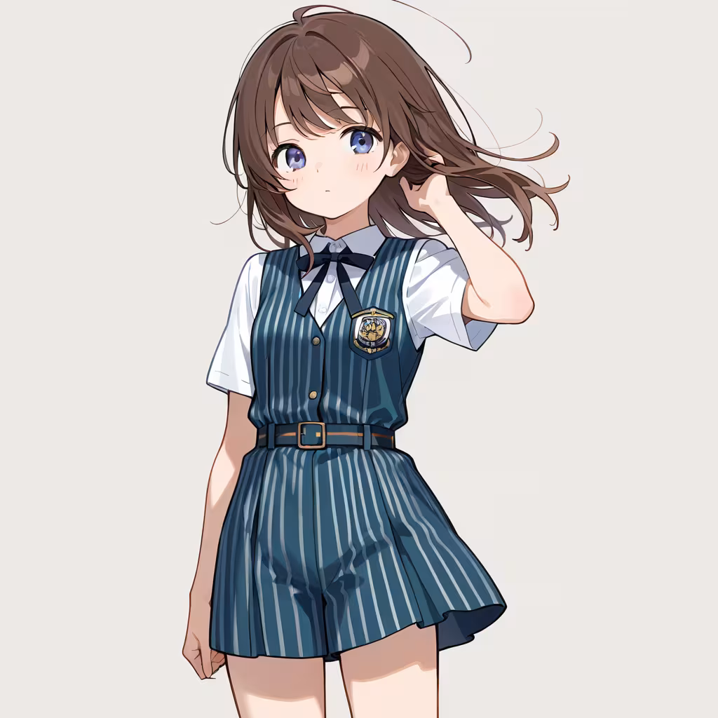 縦縞の服の作例