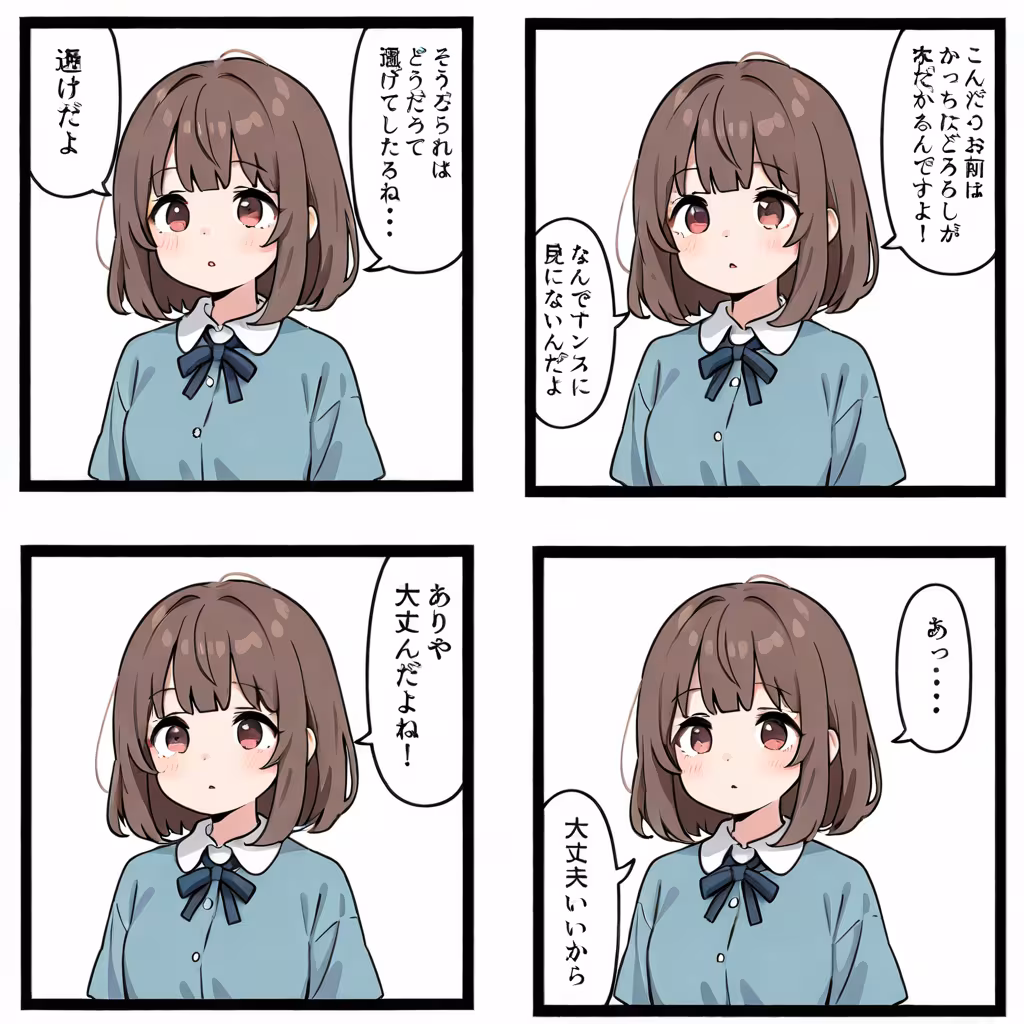 4コマ漫画の作例