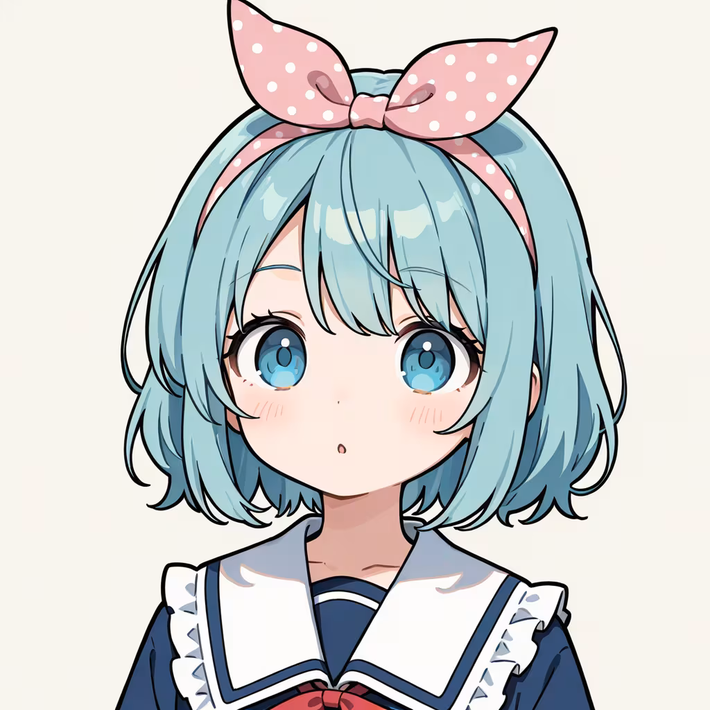 リボンヘアバンドの作例