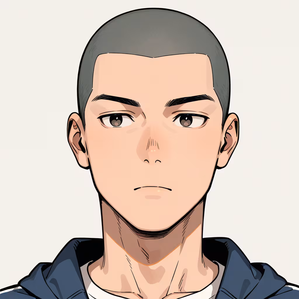 丸刈りの作例