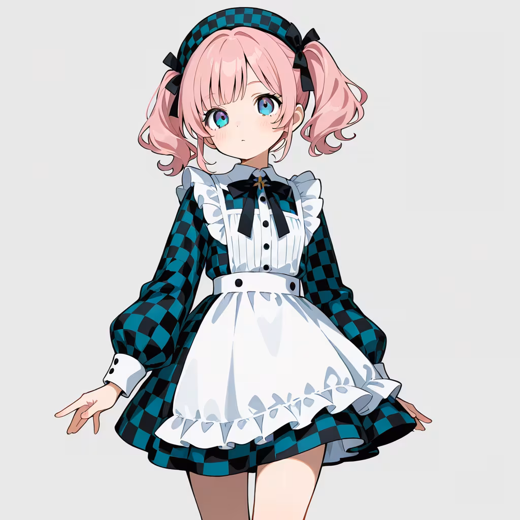 チェック柄服の作例