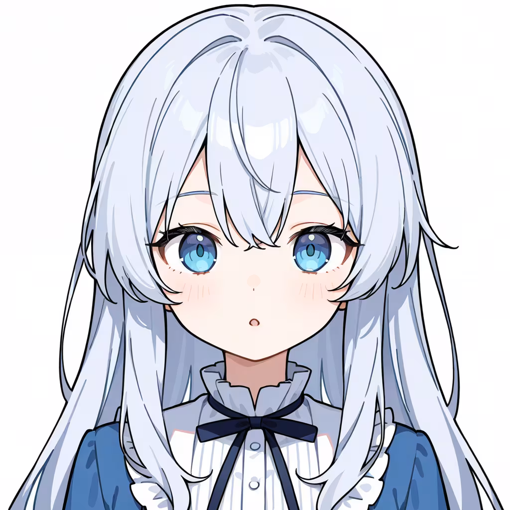 二か所分けの前髪の作例