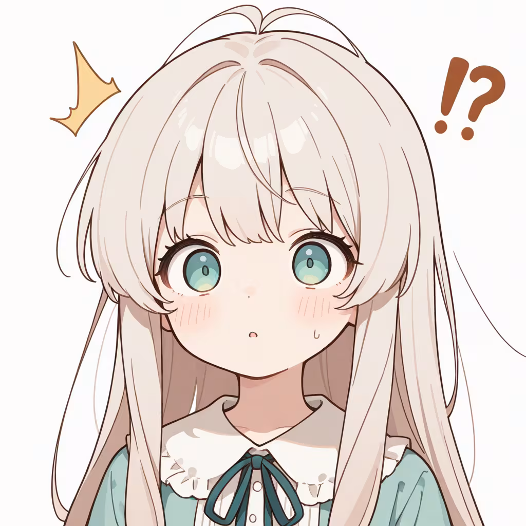 驚き疑問符の作例