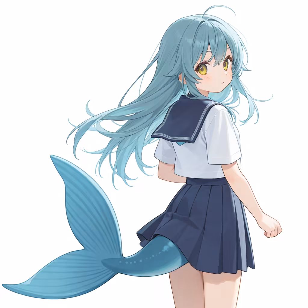 魚の尻尾の作例