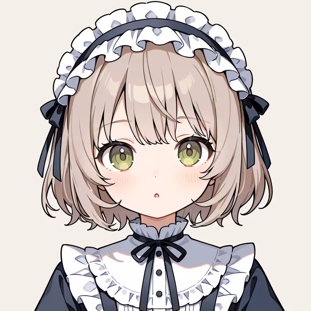 フリル付きヘアバンドの作例
