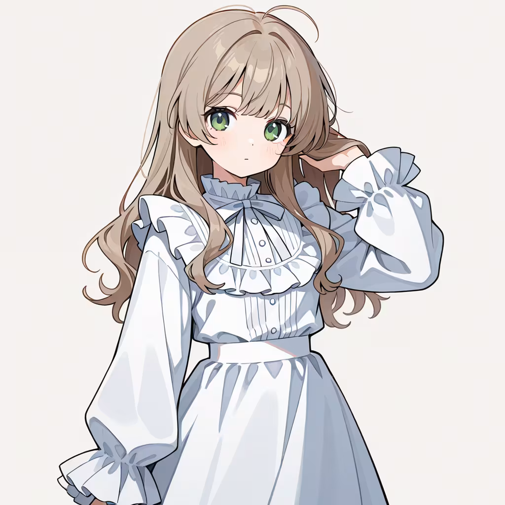 フリル袖の作例