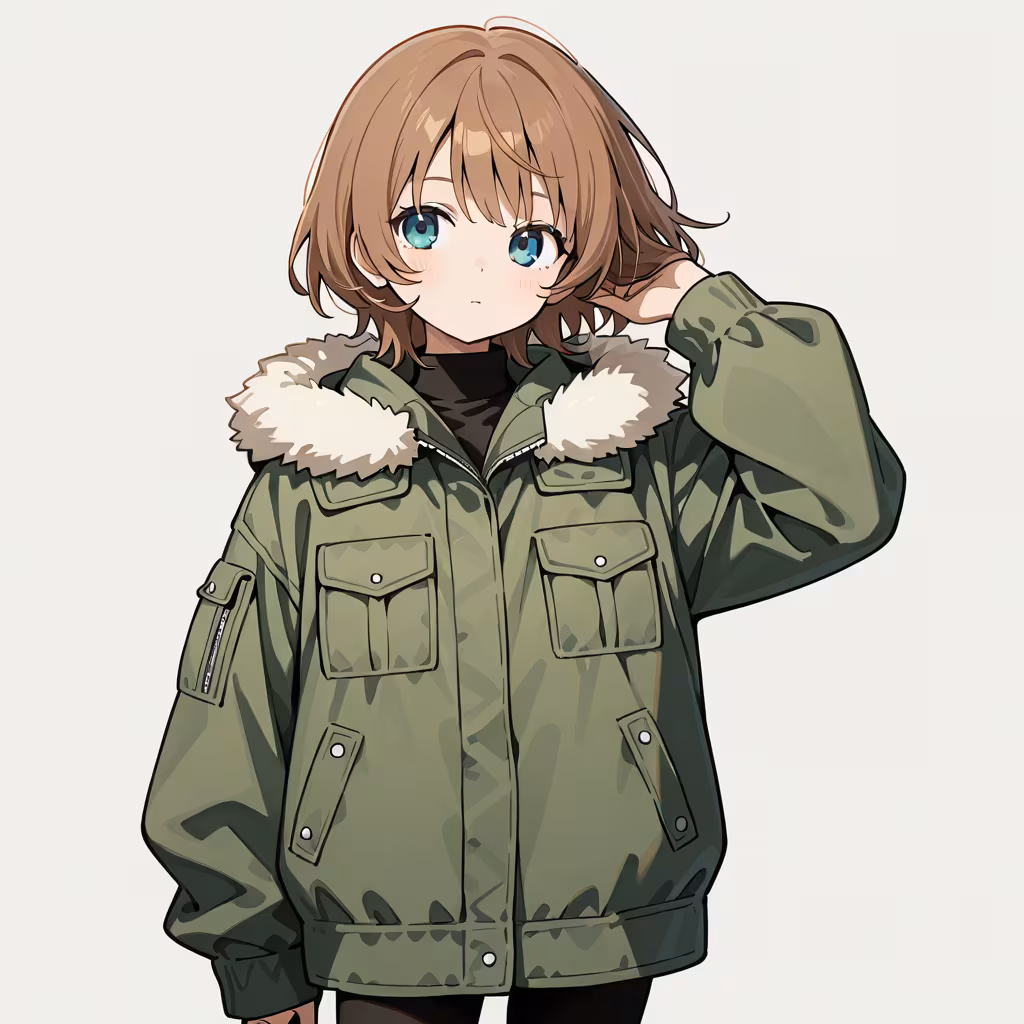 ファー付きジャケットの作例