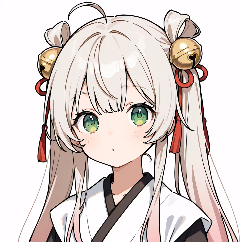 髪飾りの鈴の作例