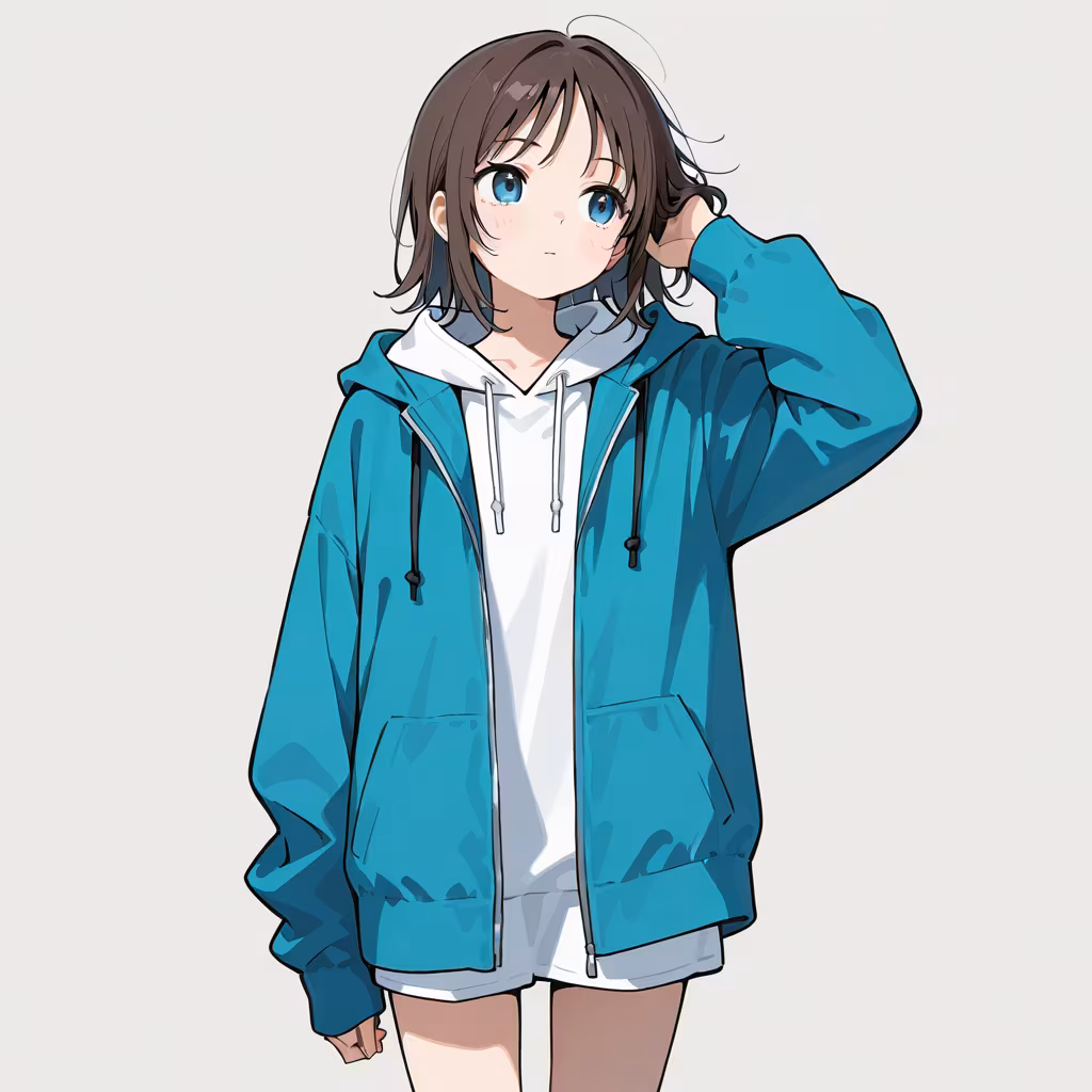 フード付きジャケットの作例