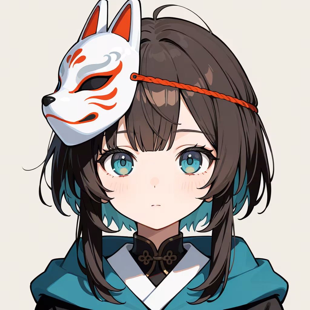 頭にマスクの作例
