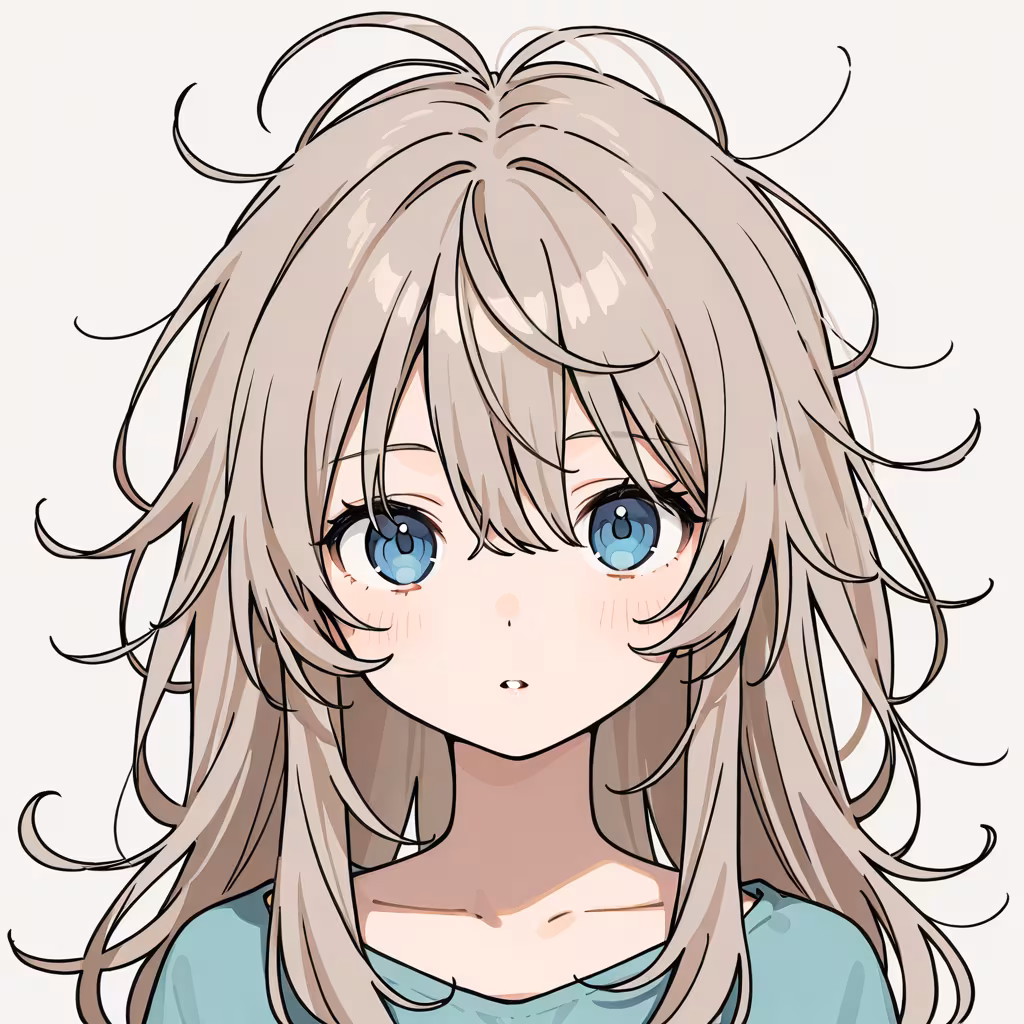 ボサボサ髪の作例