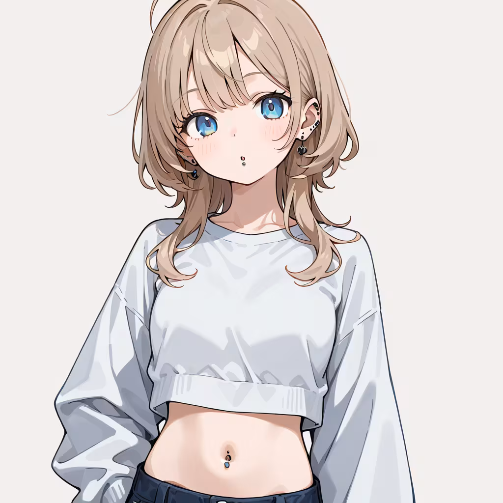 へそピアスの作例