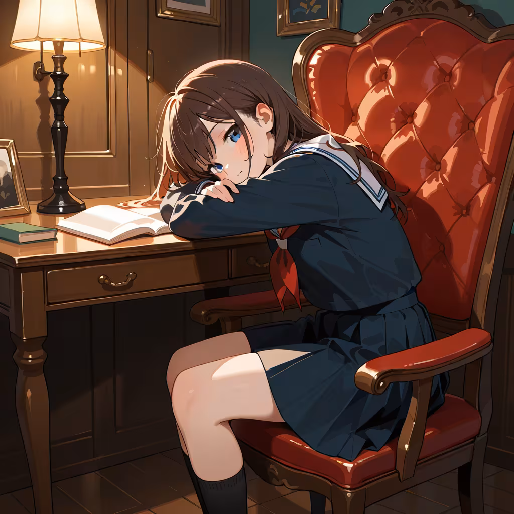 椅子の上の作例