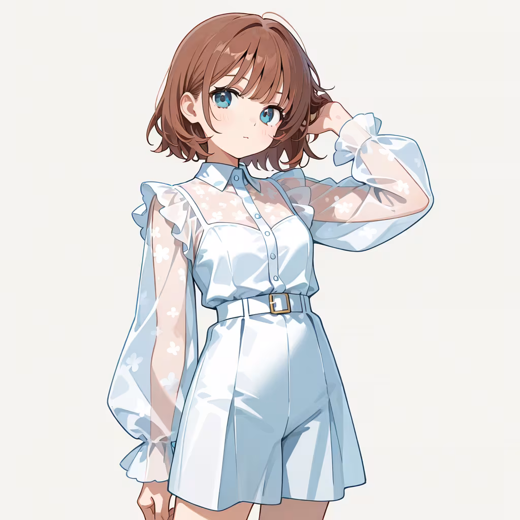 透け袖の作例