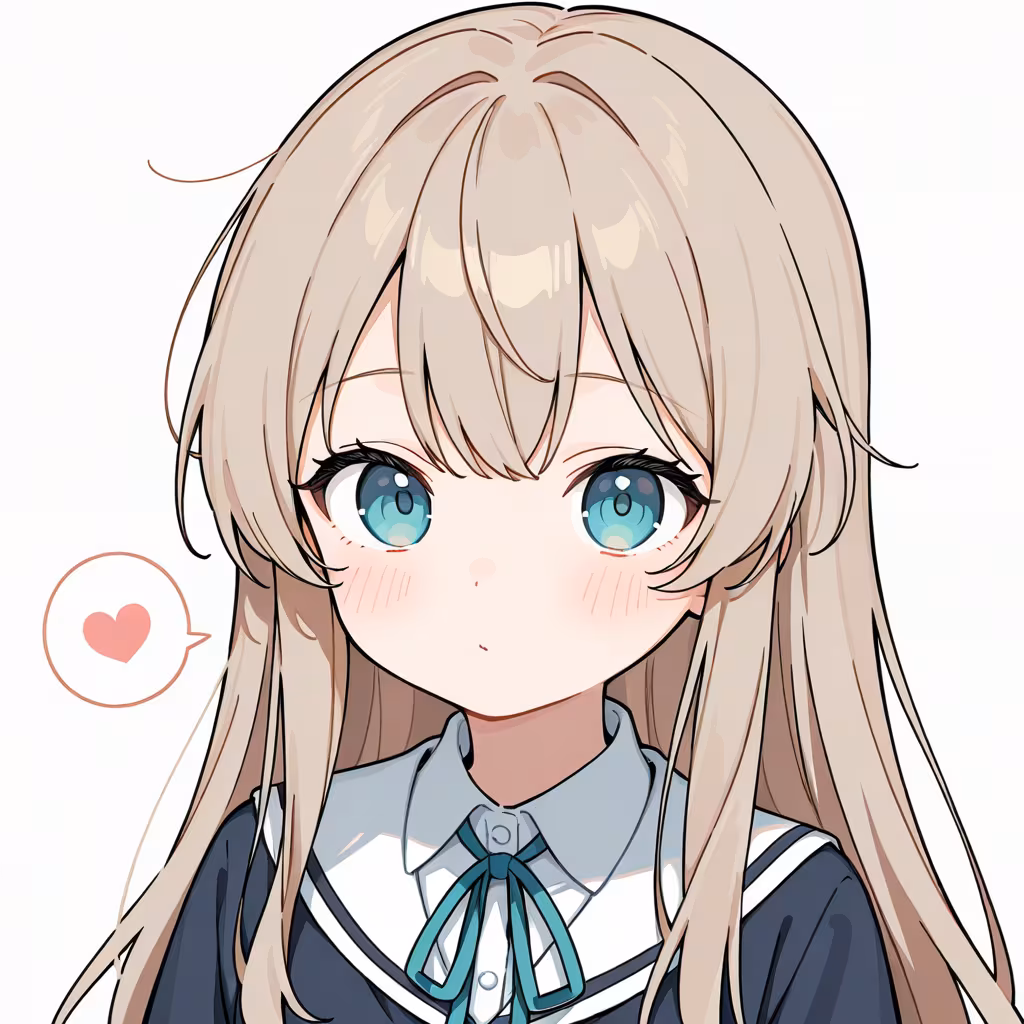 ハート吹き出しの作例