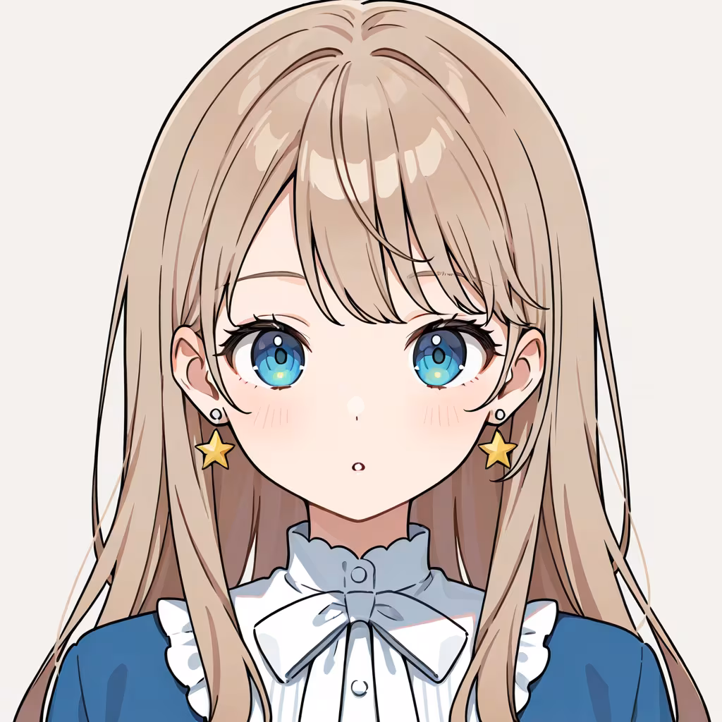 星のイヤリングの作例