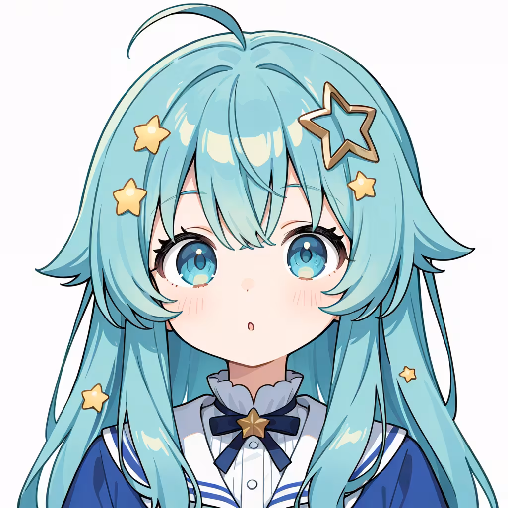 星の髪飾りの作例