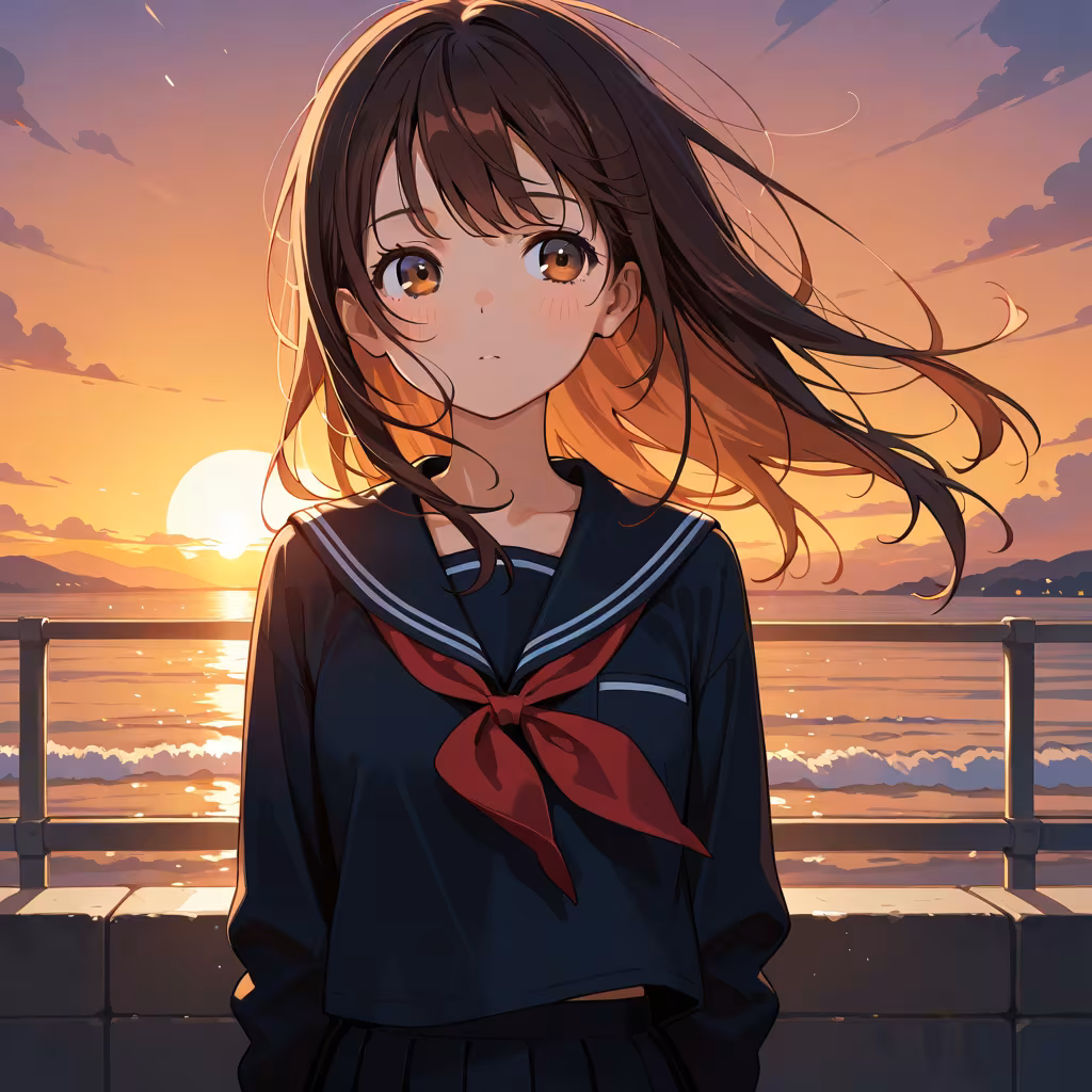 夕焼けの作例