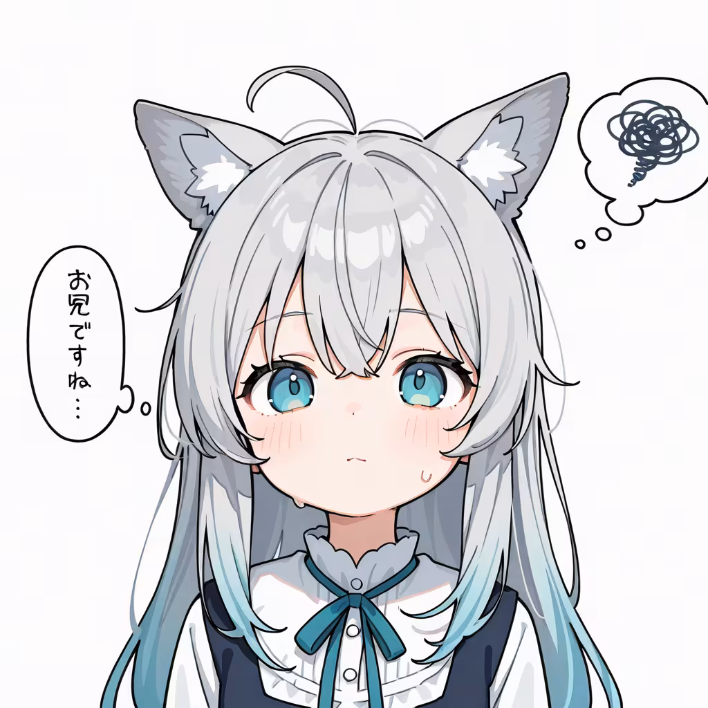 思考の吹き出しの作例