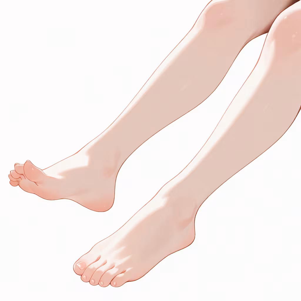 足の爪の作例