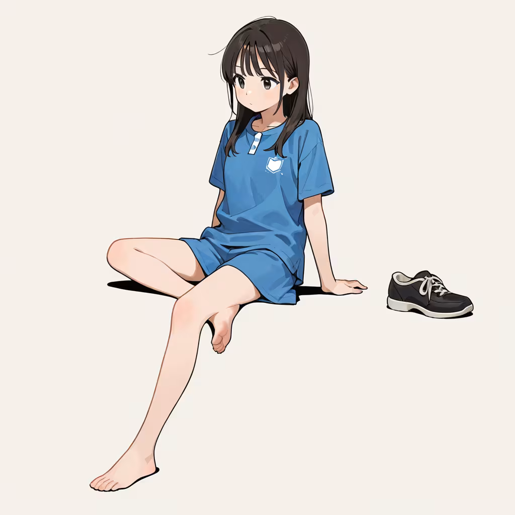 脱いだ靴の作例